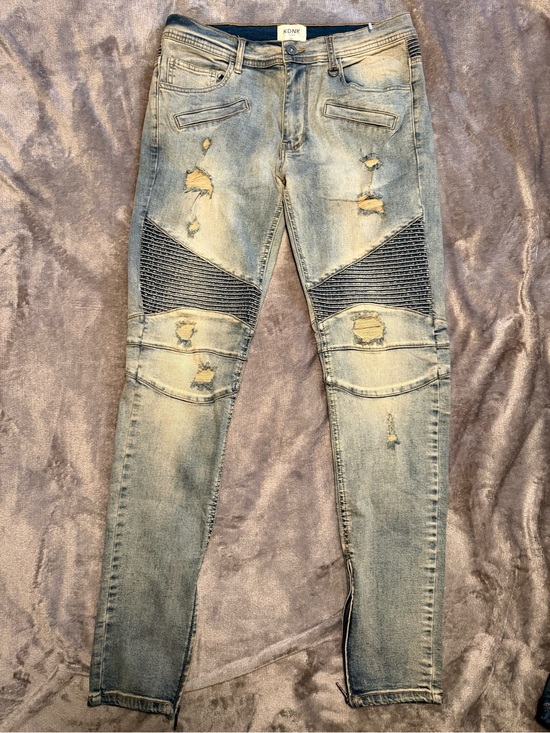 Kdnk Other - KDNK Light Blue Distressed Skinny Jeans for Men